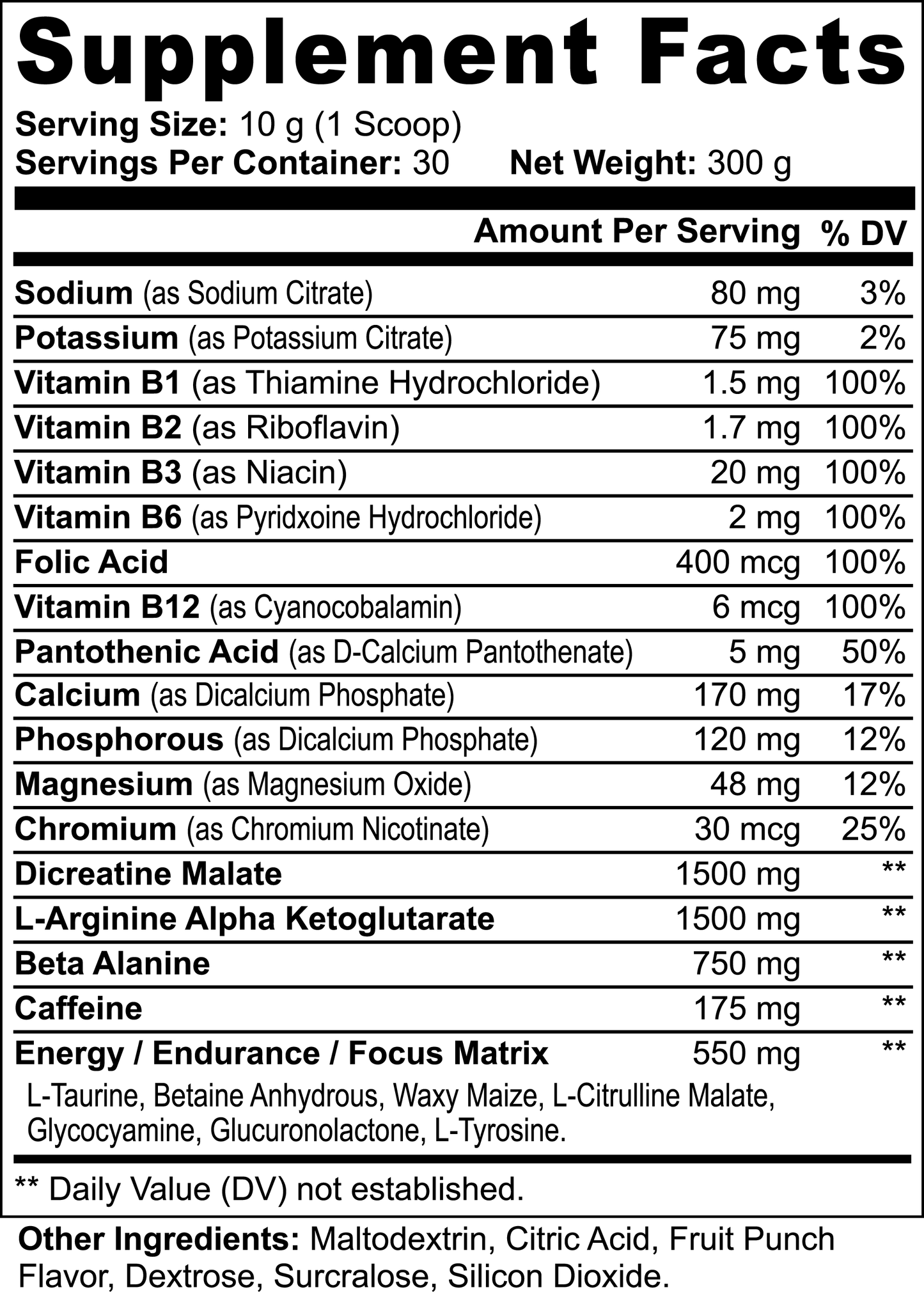 Ultra Boost Pre-Workout Powder (Fruit Punch)