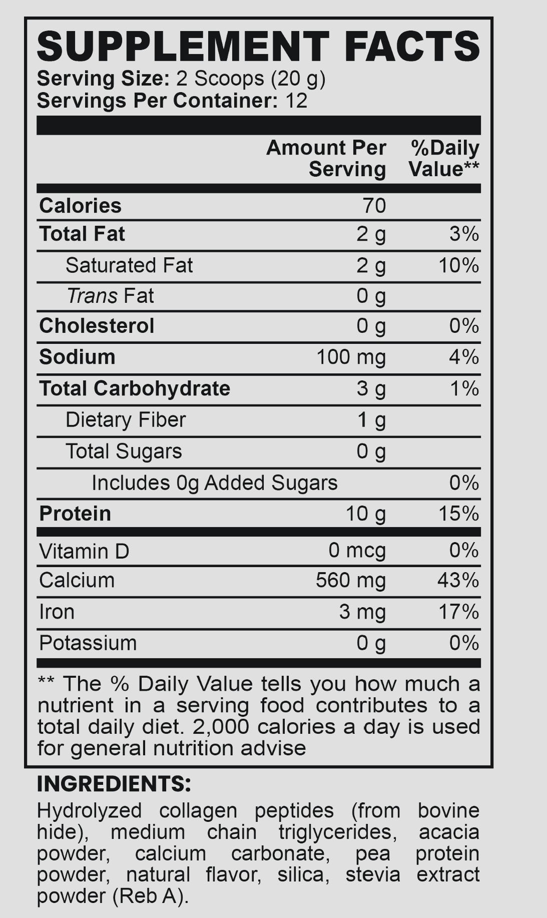 Grass-Fed Collagen Creamer (Vanilla)